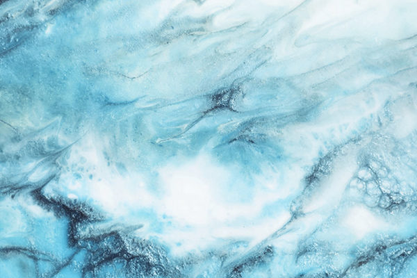 Blue marble resin art background